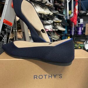 Rothy's The Point Classic Navy Blue Flats